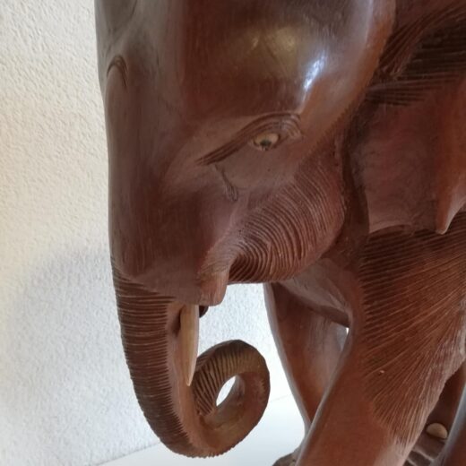 Houten Aziatische olifant 60 cm