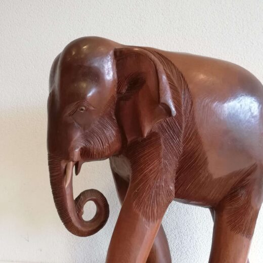 Houten Aziatische olifant 60 cm