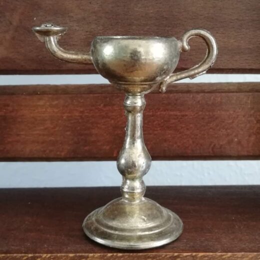 Olielamp miniatuur koper/messing