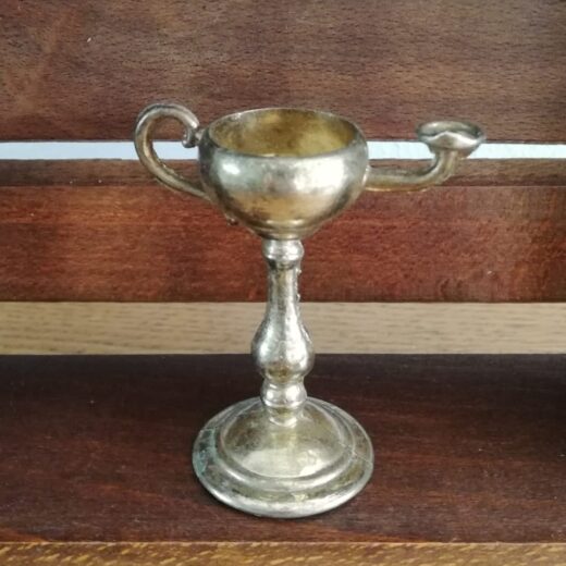 Olielamp miniatuur koper/messing