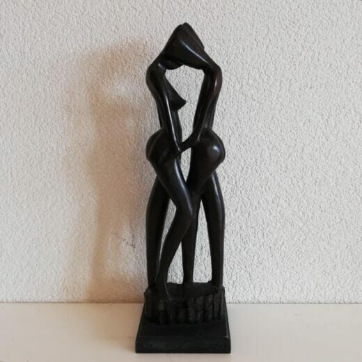 Houten beeld man en vrouw