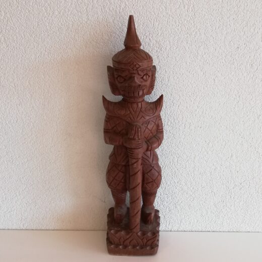 Teakhouten beeld / houtsnijwerk tempelwachter - 54 cm