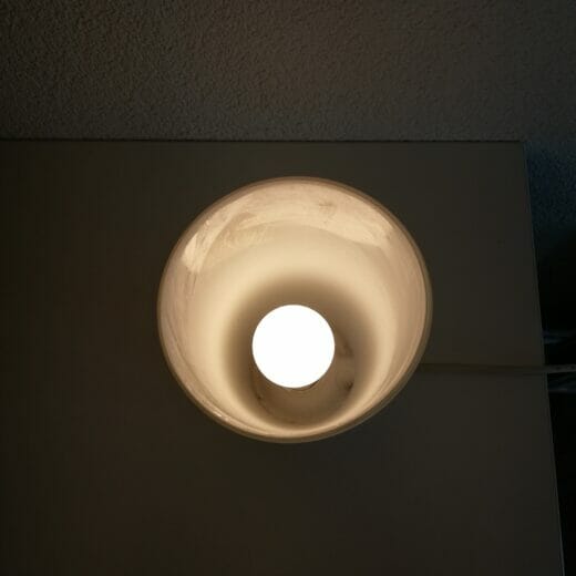 Witte handmade tafellamp