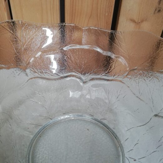 Vintage saladeschaal glas - 33 cm