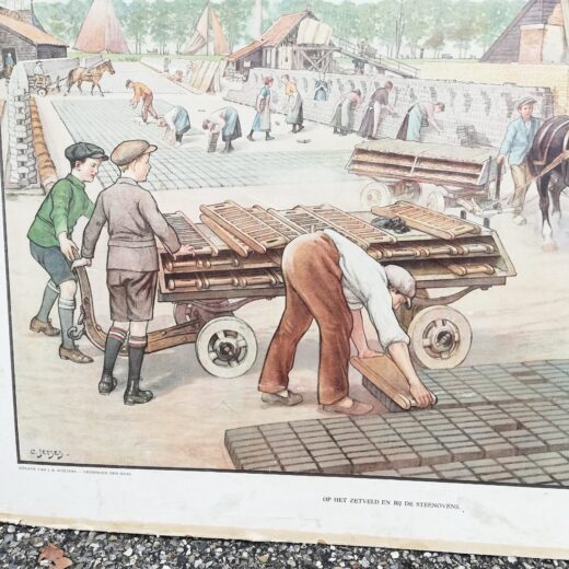 Schoolplaat Op het zetveld en bij de steenovens