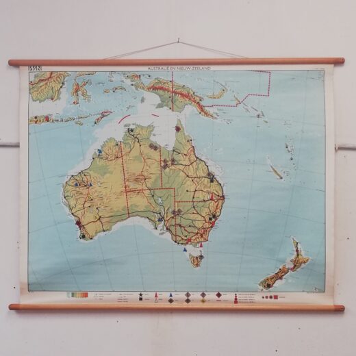 Schoolplaat Australië en Nieuw-Zeeland