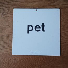 Pet - Vintage wandplaat Veilig leren lezen