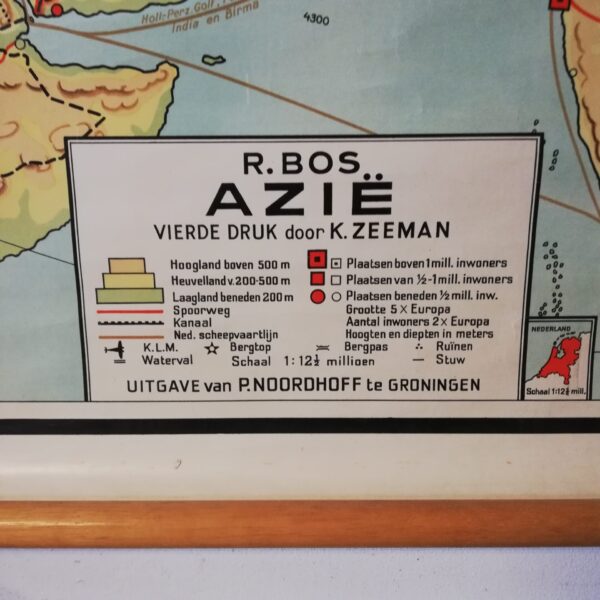Oude schoolplaat Azië Bos en Zeeman