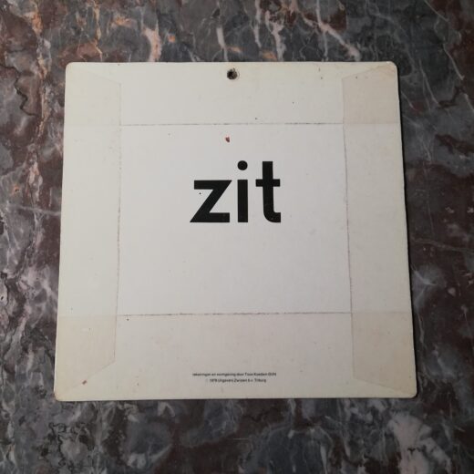 Zit - Vintage wandplaat Veilig leren lezen