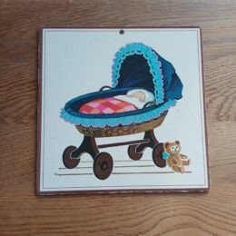 Wieg – Vintage wandplaat Veilig leren lezen