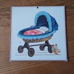 Wieg – Vintage wandplaat Veilig leren lezen