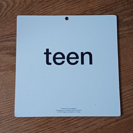 Teen - Vintage wandplaat Veilig leren lezen