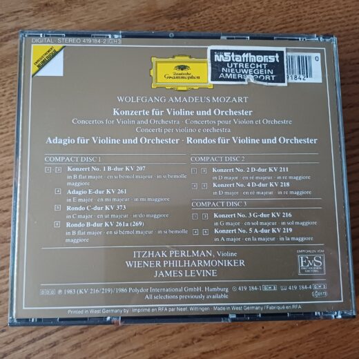 CD Mozart die 5 violinkonzerte.