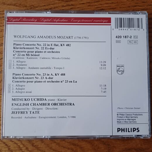 Mozart piano concertos Mitsuko Uchida en Jeffrey Tate