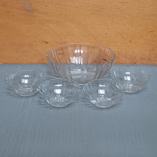 Arcoroc schalenset - grote schaal met 4 kleine schaaltjes