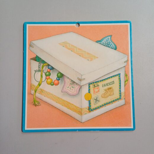 Doos - Vintage wandplaat Veilig leren lezen