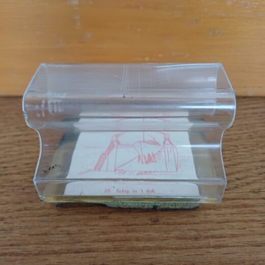 Oude schoolstempel Schip in 't dok