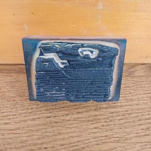Oude schoolstempel Vissen met vleet