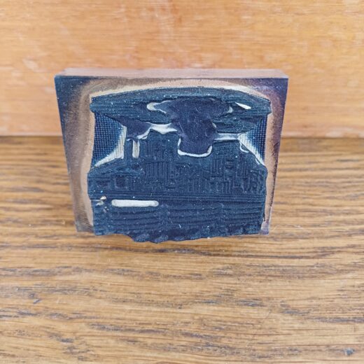 Oude schoolstempel Soda-industrie (bij Delfzijl)
