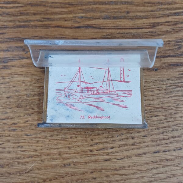 Oude schoolstempel Reddingsboot