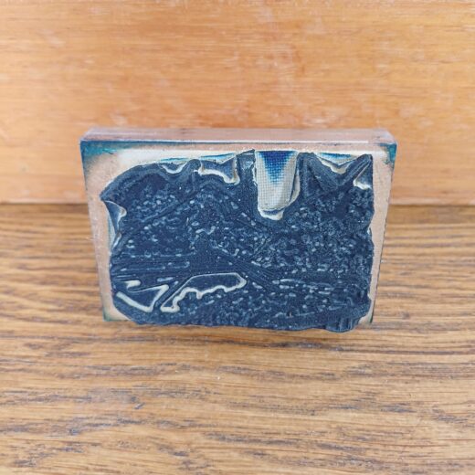 Oude schoolstempel suikerbieten bij de fabriek