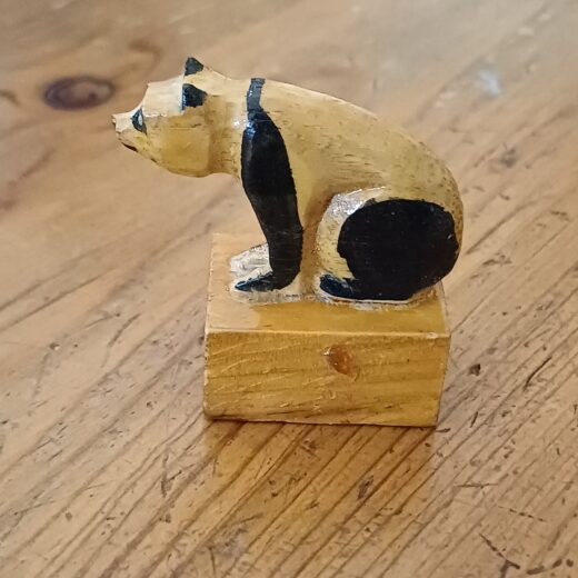 Vintage houten puntenslijper pandabeer