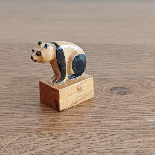 Vintage houten puntenslijper pandabeer