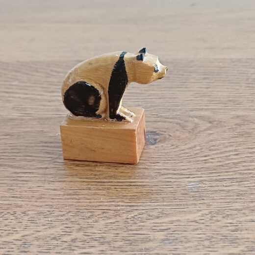 Vintage houten puntenslijper pandabeer