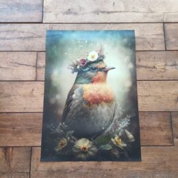 Art print roodborstje