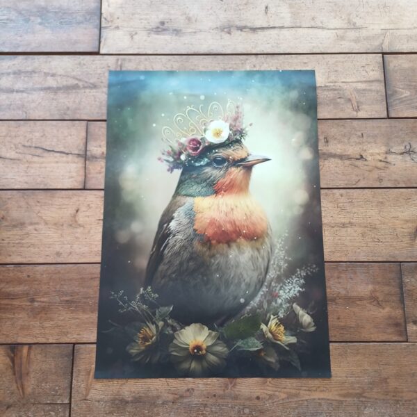Art print roodborstje