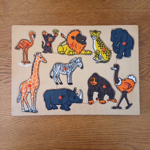 Vintage puzzel dieren