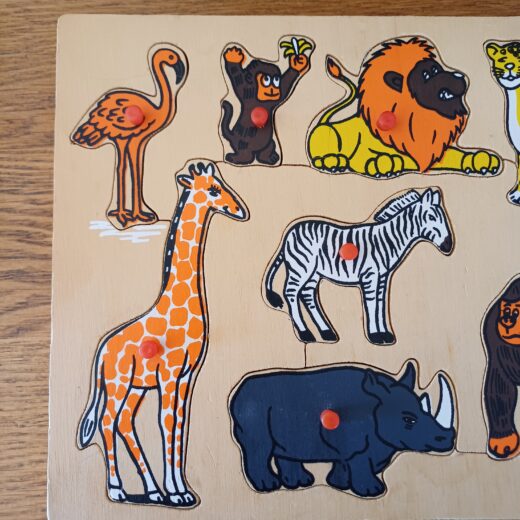 Vintage puzzel dieren