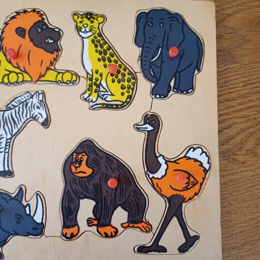 Vintage puzzel dieren
