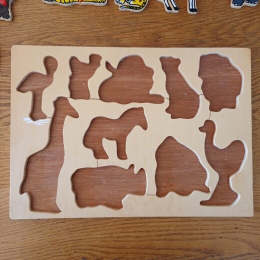 Vintage puzzel dieren