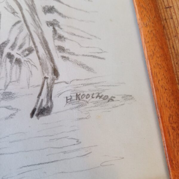 Tekening herten in het groen