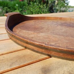 Oud houten dienblad