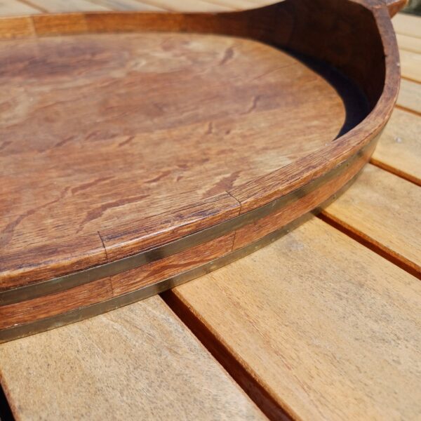 Oud houten dienblad