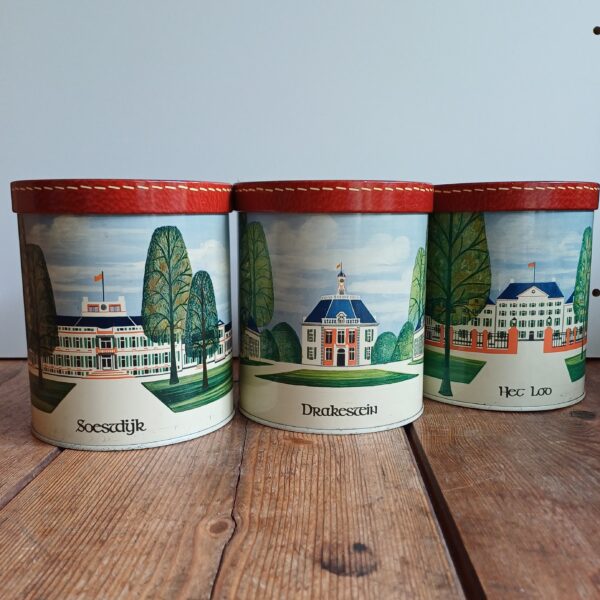 Set van 3 blikken Het Loo, Drakestein en Soestdijk