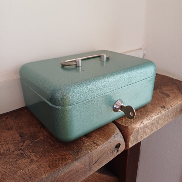Vintage geldkistje groen
