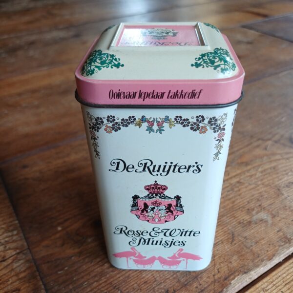 Blikje De Ruijters rose & witte muisjes