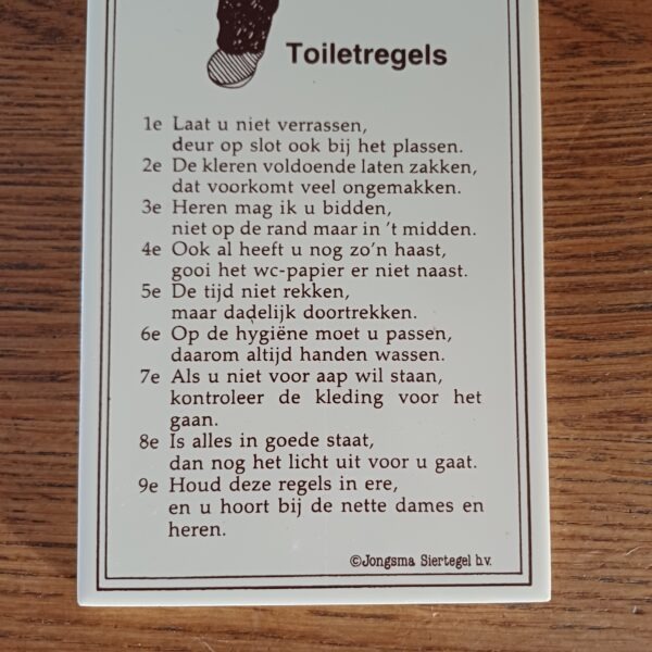 Tegel toiletregels