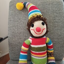 Gehaakte clown 95 cm