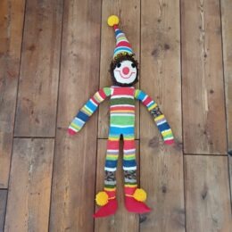 Gehaakte clown 95 cm