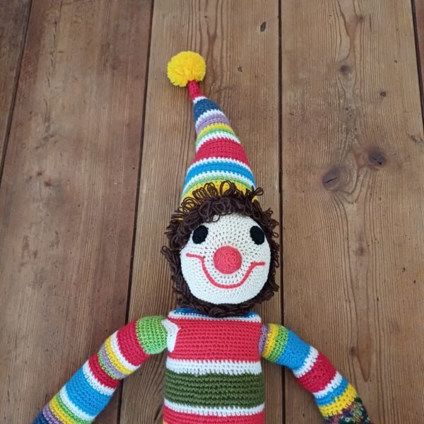 Gehaakte clown 95 cm