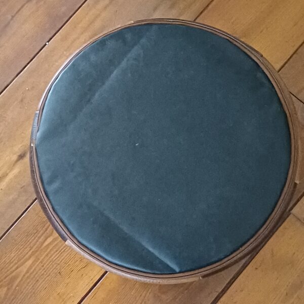 Vintage leren poef