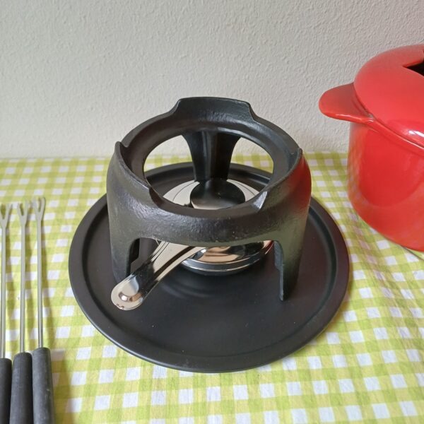 Gietijzeren fondueset in originele doos