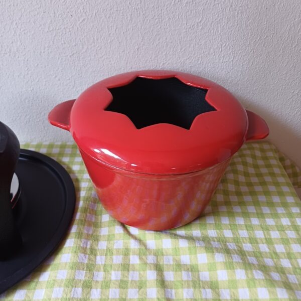 Gietijzeren fondueset in originele doos