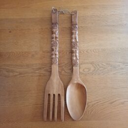 Vork en lepel wanddecoratie