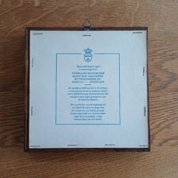 Ingelijste tegel Tichelaars tegelfabriek