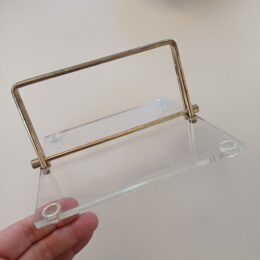 Plexiglas servethouder met messing